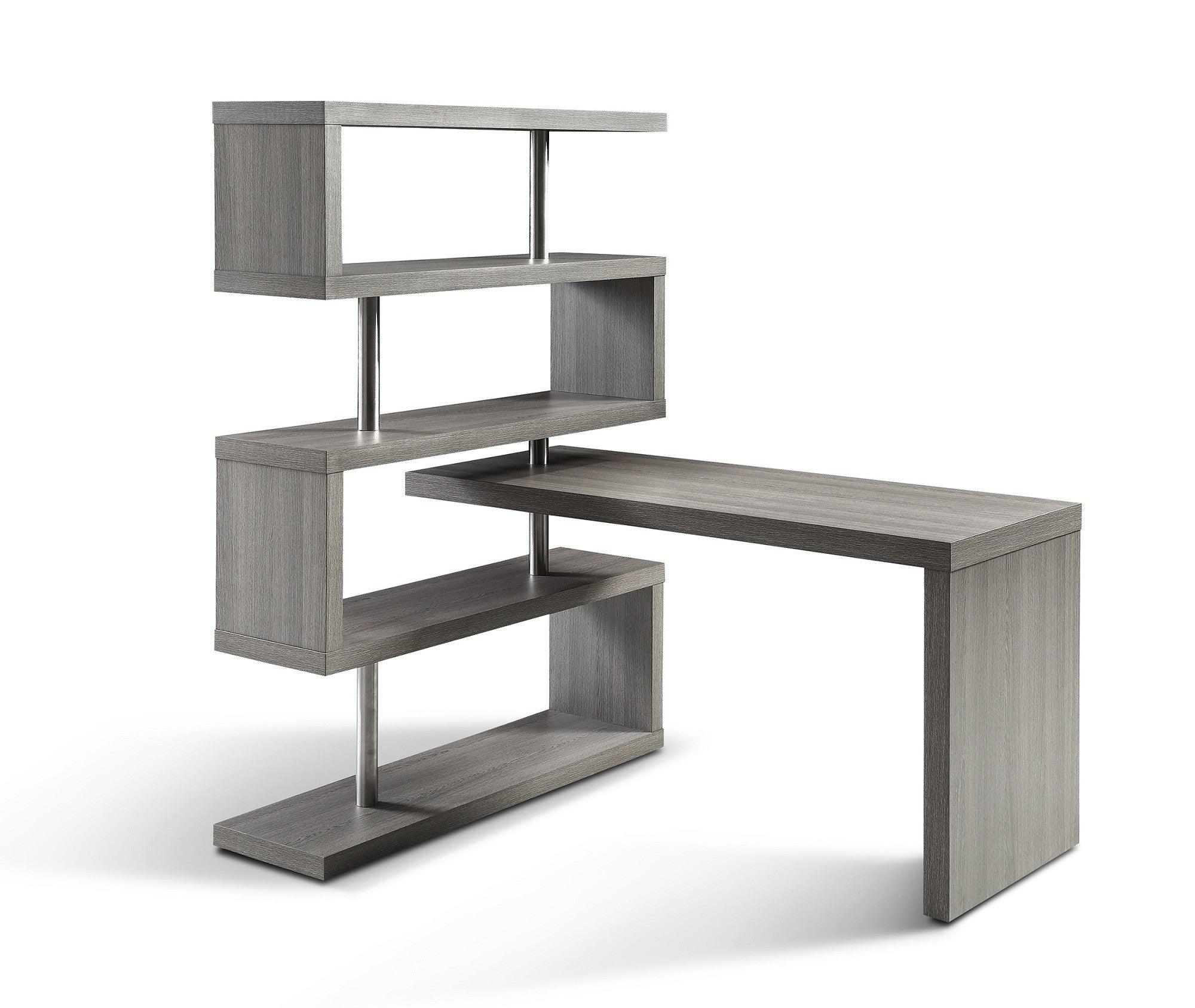 Anna II Modern Office Desk in Matte Grey - Euro Living Furniture